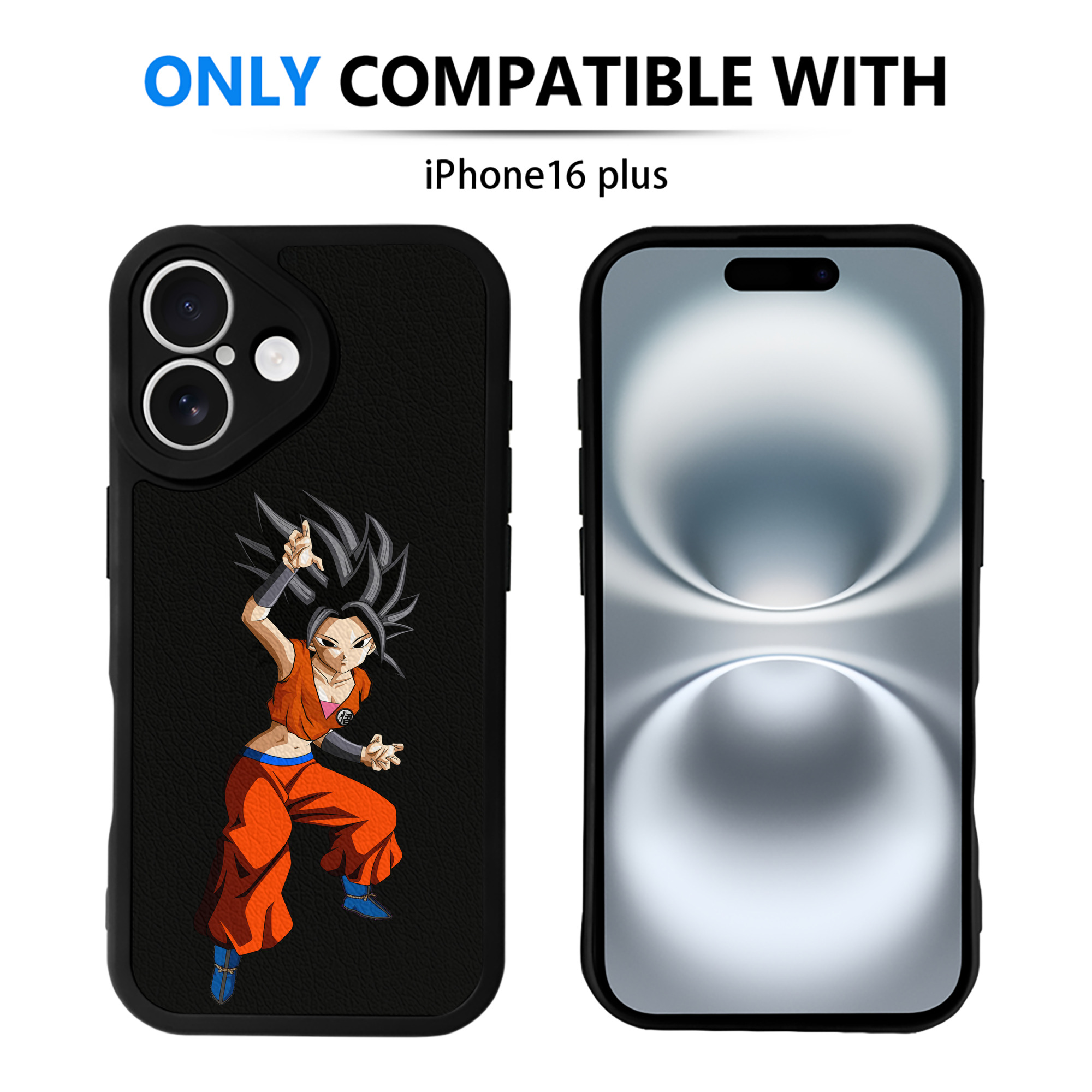 （画像用） ドラゴンボール カリフラ DRAGON BALL Caulifla 【iPhone 16シリーズ対応】シリコンスマホケース（レザー調） 材質：シリコン